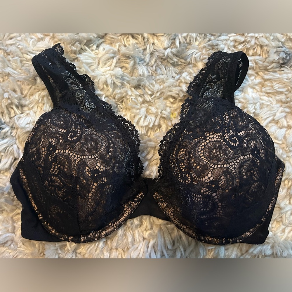 ThirdLove Black Lace Contour Plunge Bra